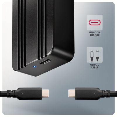 Axagon EEM2-40G Hard Drive Enclosure SSD Case Black M.2