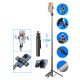 25. Selfie stick WC12YDS 1.3m aluminum alloy telescopic tripod with dual lamp and phone holder - black