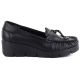 2. Black leather wedge moccasin shoes Vinceza 39990