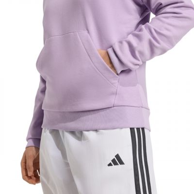 6. Women's adidas Essentials Linear French Terry Hoodie Purple JY0036