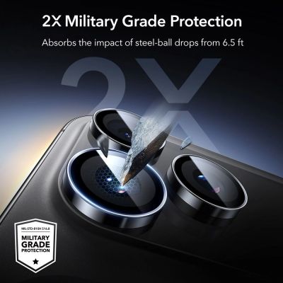 5. ESR Armorite Camera Protector for iPhone 14 Pro / Pro Max / 15 Pro / Pro Max / 16 Pro / Pro Max / 17 Pro / Pro Max - Black