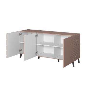 2. NOVA chest of drawers 155x40x72 matte pink