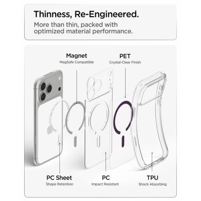 9. Spigen Ultra Hybrid Mag MagSafe Case for iPhone 18 Pro Max / 17 Pro Max – Clear Burgundy