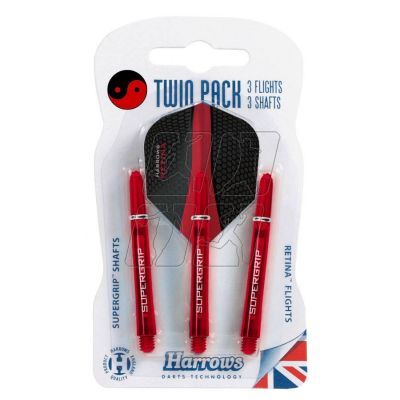 Harrows Twin Pack Supergrip Shafts + Retina Feathers HS-TNK-000013683