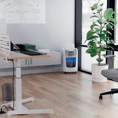 5. Leitz IQ OptiMax Small Office 350 shredder, 22l, P5, 8 sheets, Automatic Start/Stop, Reverse function, Rotating bin - 33% more shred capacity