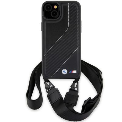 2. BMW M Edition Carbon Stripe & Strap case for iPhone 15 Plus / 14 Plus - black