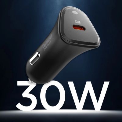 5. Spigen Essential EV301 30W Car Charger - Black