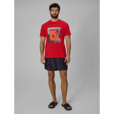 4. Men's regular printed T-shirt 4F 4FWSS26TTSHM3034-62S