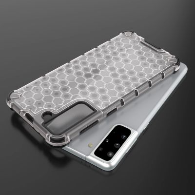 8. Honeycomb case armored cover with a gel frame for Samsung Galaxy S22 + (S22 Plus) transparent
