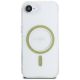 3. Guess IML Glitter Circle MagSafe iPhone 16e Case - Clear