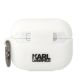 2. Karl Lagerfeld KLACAPSILKCW AirPods Pro cover white/white Silicone Karl & Choupette