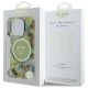 8. Guess Glitter Flowers Triangle Buttons MagSafe case for iPhone 16 Pro Max green