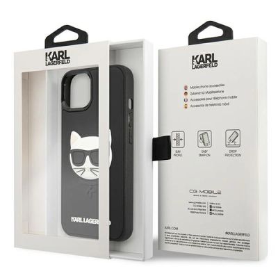 8. Karl Lagerfeld 3D Rubber Choupette Case for iPhone 13 mini - Black