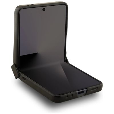 4. Karl Lagerfeld Saffiano Karl&Choupette Pin Case for Samsung Galaxy Z Flip 7 - Black