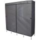 10. TEXTILE WARDROBE 168x45x172CM DARK GREY 45238