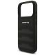 6. Mercedes AMG Leather Debossed Lines Logo case for iPhone 18 Pro / 17 Pro - black