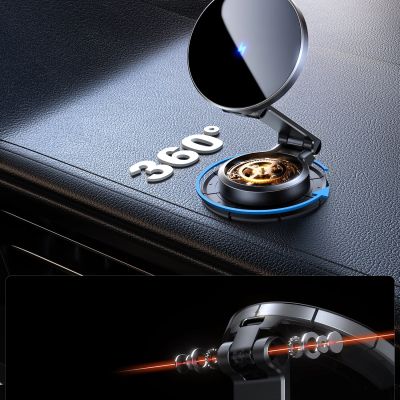 8. Joyroom JR-ZS408 magnetic holder with 15W inductive charger for car cockpit - black