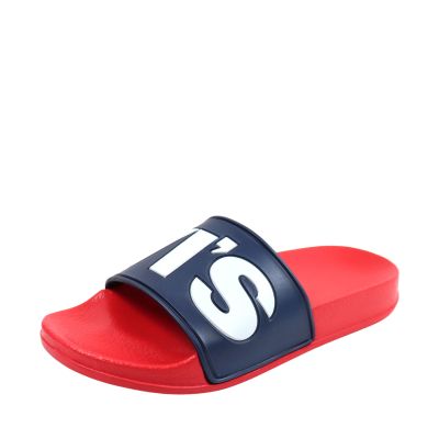 2. Levi's June L women's slides navy blue and red VPOL0239S-0290