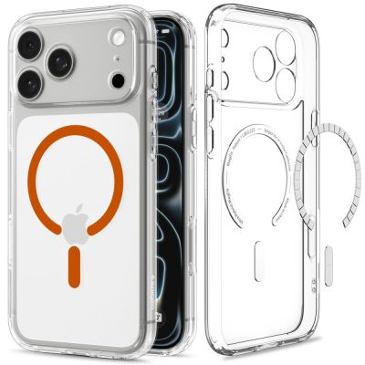 2. Spigen Ultra Hybrid MagSafe Case for iPhone 18 Pro / 17 Pro - Transparent Orange