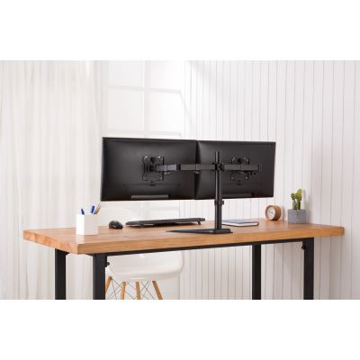 45. DIGITUS DOUBLE DESK STAND 2XLCD MAX. 32" MAX. 2X 8KG TILT-SWIVEL QUICK-RELEASE DA-90401