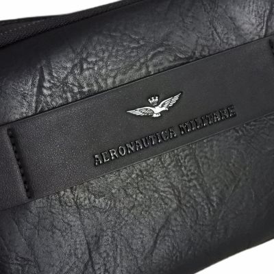 5. Aeronautica Militare Men's Sling Bag Black - AM-8483