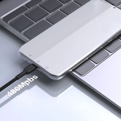 3. Dudao L9T 5A USB-A - USB-C Cable 1m - Black