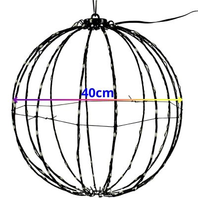 10. HANGING DECORATIVE BALL 168LED RGB 40CM