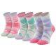 Skechers 3PPK Girls Casual Fancy Tie Die Socks SK41076-6064 Multicolored 27-30