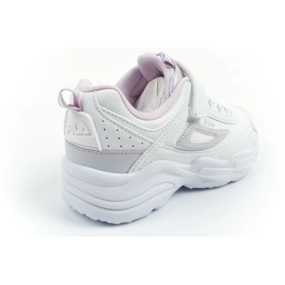 4. Fila Skye V children's sports shoes for girls with velcro, white