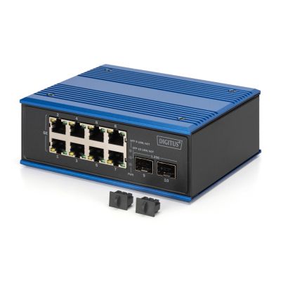 5. Industrial Ethernet Switch 8+2 -Port Gigabit PoE Switch 8 Port GE PoE RJ45, 2 GE SFP Port
