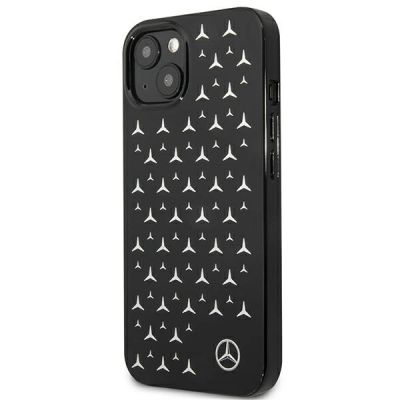 2. Mercedes Silver Stars Pattern Case for iPhone 13 mini - Black