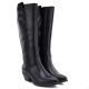 4. Women's leather cowboy boots black Big Star UU274521