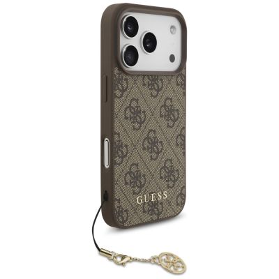 3. Guess 4G Charms Collection MagSafe case for iPhone 17 Pro - brown