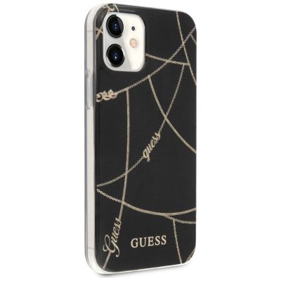 4. Guess GUHCP12SPCUCHBK iPhone 12 mini 5.4" black/black hardcase Gold Chain Collection