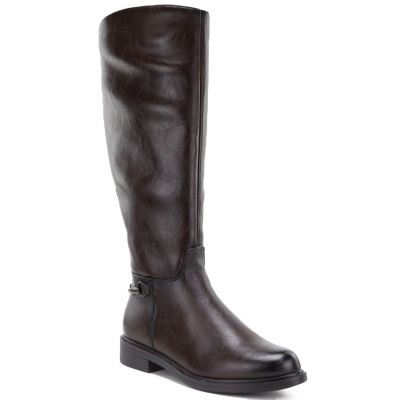 Women's leather ankle boots, chocolate Potocki JE19500