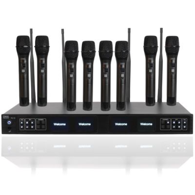DNA RV-8 wireless set 8x battery-powered microphones