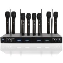 DNA RV-8 wireless set 8x battery-powered microphones