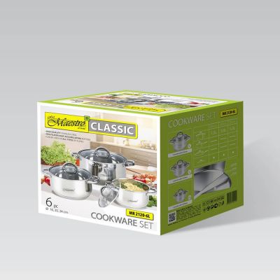 7. 6-piece pot set MR-2120-6L MAESTRO