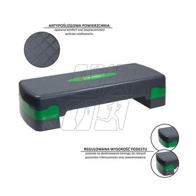 50. Step for aerobics HMS AS003 green / gray