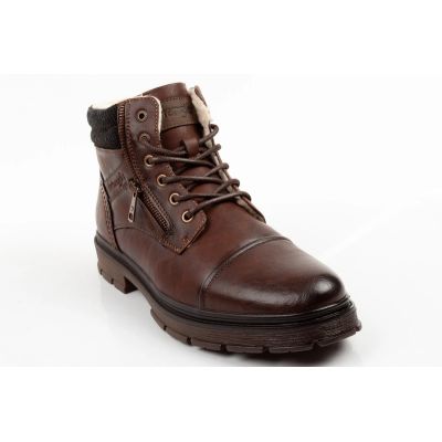 2. Wrangler men's shoes Gillen leather brown insulated ankle boots