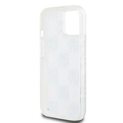 7. DKNY Liquid Glitter Multilogo case for iPhone 15 / 14 / 13 - white