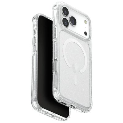 6. Uniq LifePro Xtreme Magclick Charging Case for iPhone 17 Pro Max - Clear-Glitter