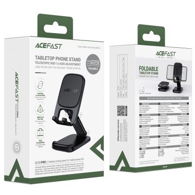 5. Acefast E45 Foldable Adjustable Desk Phone Stand - Black