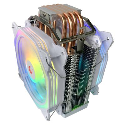 4. CPU cooler Rampage OCTAGONC60-WHITE LGA1700/AM5 1800RPM 2x 120mm ARGB PWM