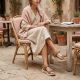 5. Women's platform sports sandals camel Artiker 58C1231