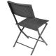 36. BALCONY FURNITURE SET TABLE 58X58X70CM AND 2 BLACK CHAIRS