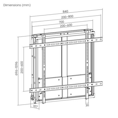 12. TV wall mount 60"-100"/1TFT up-down 1Articulated 90 kg in retail