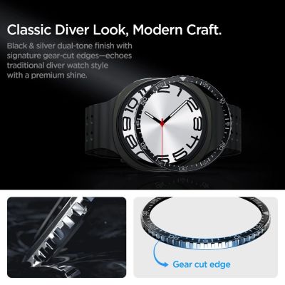 11. Spigen Bezel Tune Diver Cover for Samsung Galaxy Watch 8 44mm - Black