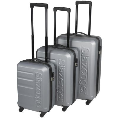 84. SET OF 3 SUITCASE 18, 22, 26 INCHES SILVER SLAZENGER