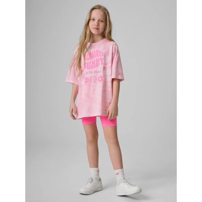 4. Girls' cotton T-shirt 4F 4FJRSS26TTSHF3911-56A